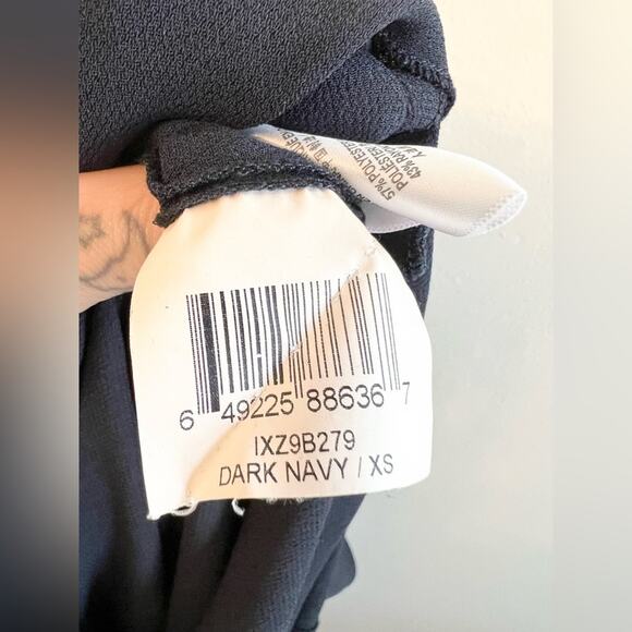 Max azria navy blue oversized romper long shorts summer vacation - Picture 10 of 11